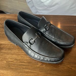 Salvatore Ferragamo Men's Textured Leather Gancini Moccasin Loafer